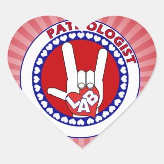 病理医ロゴASL I LOVE LAB ハートシール