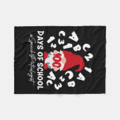 病理医Slp 100日の学校100日格言 フリースブランケット (正面(横))