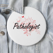 病理学者の蝶との芸術的な仕事デザイン 缶バッジ (インサイチュ)