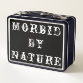 病的からの不気味な落書きColorized元来 メタルランチボックス (裏面)