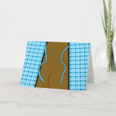 病院おもしろい訪問ありがとう、無骨ガウン サンキューカード (正面)