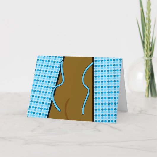 病院おもしろい訪問ありがとう、無骨ガウン サンキューカード (正面)