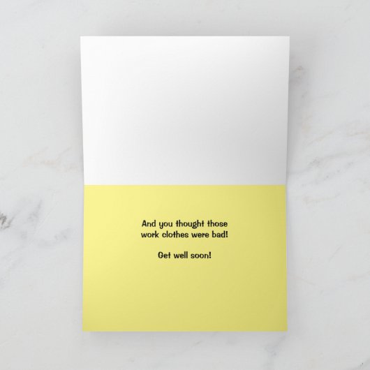 病院のおもしろいガウンがすぐにカスタマイズ可能 カード (内部)