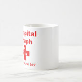 病院のぶどう球菌(赤く及び白い) コーヒーマグカップ (中央)