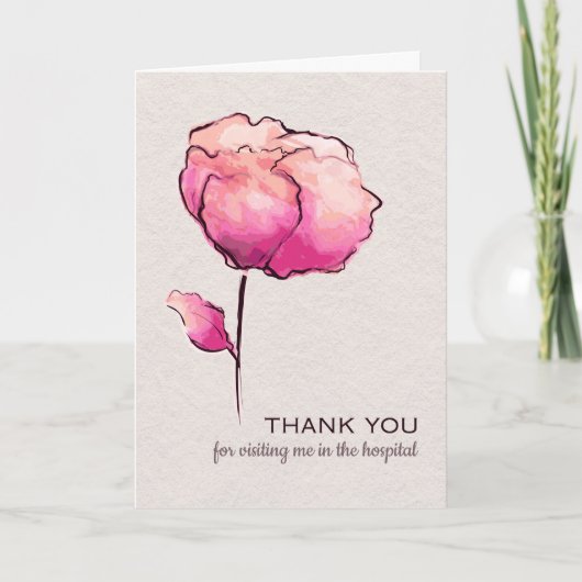 病院のカードで私を訪ねてくれてありがとう サンキューカード (正面)