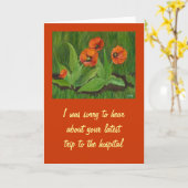 病院のカードへの最新旅行 カード (黄色い花)