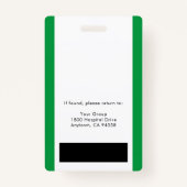 病院のパーソナライズされた従業員のロゴと写真IDが正しくありません バッジ (裏面)