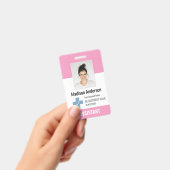 病院のパーソナライズされた従業員のロゴと写真IDが正しくありません バッジ (手持ち)