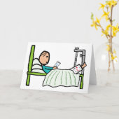 病院のベッド カード (黄色い花)