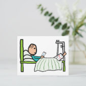 病院のベッド ポストカード (スタンド正面)