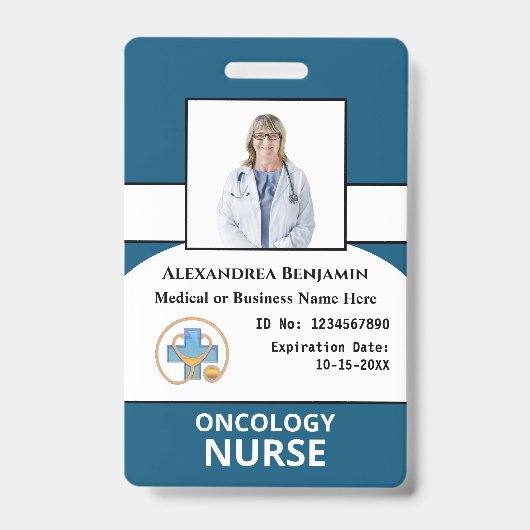 病院の会社員の写真ロゴIDカード バッジ (正面)