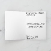 病院の医師と看護師への感謝のカード カード (内部)