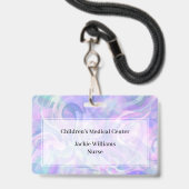 病院の医療スタッフ名バッジ バッジ (裏面(ネックストラップ付))