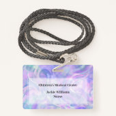 病院の医療スタッフ名バッジ バッジ (裏面ランヤード)