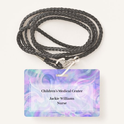 病院の医療スタッフ名バッジ バッジ (正面ランヤード)