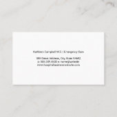 病院の医療チーム 名刺 (裏面)