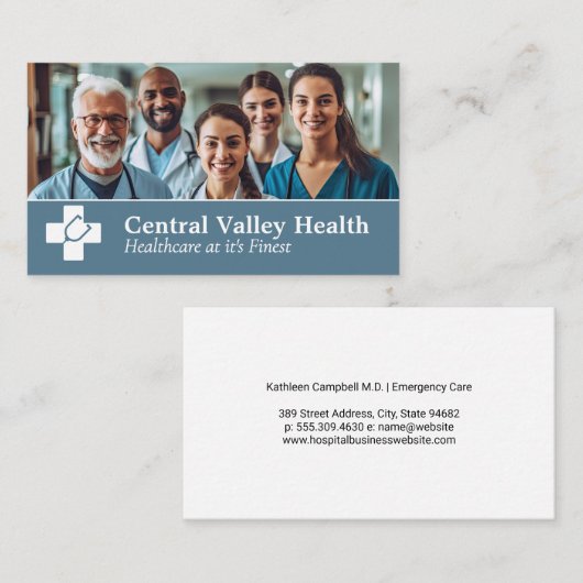 病院の医療チーム 名刺 (正面/裏面)