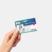 病院の医療従事者写真付きID バッジ (手持ち)