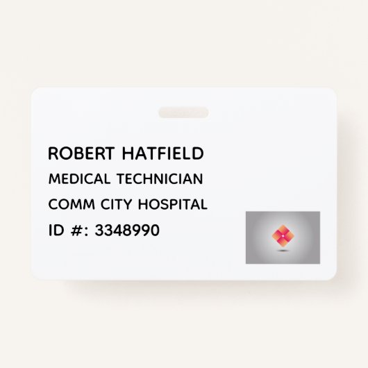 病院の医療IDバッジ バッジ (正面)