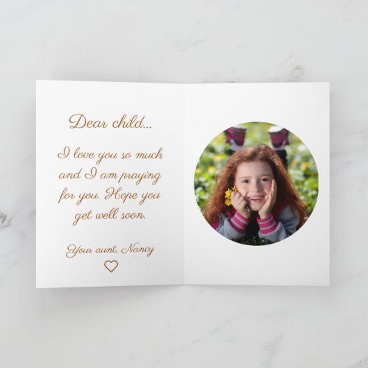 病院の子どもへのメッセージ折り畳みカード カード (内部)