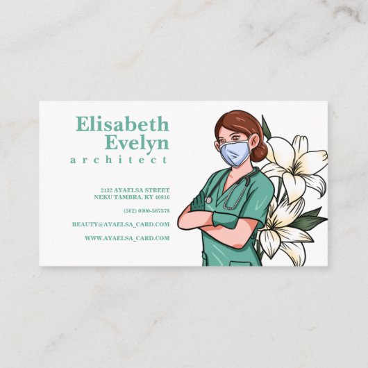 病院の専門医療救助 名刺 (裏面)