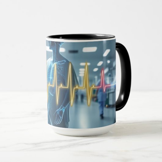 病院の心拍 マグカップ (正面右)