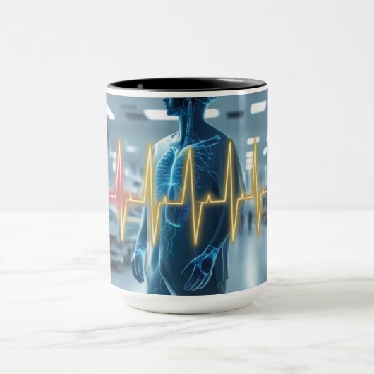 病院の心拍 マグカップ (中央)