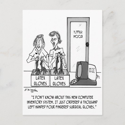 病院の漫画1830 ポストカード (正面)