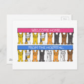 病院の猫漫画からお帰り ポストカード (正面/裏面)