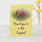 病院の花籠を元気にする カード (黄色い花)