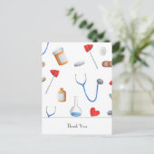 病院の設備を扱う医師または看護師への感謝カード ポストカード (スタンド正面)