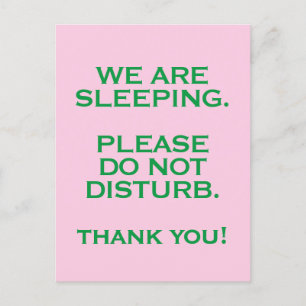 病院の部屋に貼る「静かにしてください」のサイン ポストカード