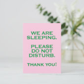 病院の部屋を邪魔しないでくださいのサイン ポストカード (スタンド正面)