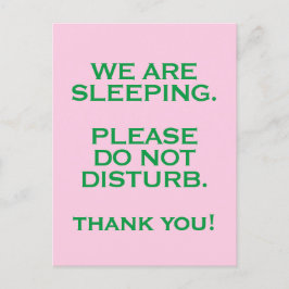 病院の部屋を邪魔しないでくださいサイン ポストカード