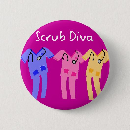 病院は携帯者のギフトをごしごし洗います 缶バッジ (正面)