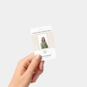 病院または会社の写真IDとバーコードタン バッジ (手持ち)