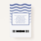 病院または会社の写真IDとバーコード バッジ (裏面)