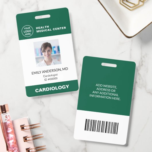 病院クリニック医者従業員バーコードID バッジ (オフィス)