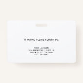 病院グリーンメディカルドクターロゴ写真ID バッジ (裏面)