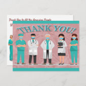 病院スタッフへの感謝のポストカード ポストカード (正面/裏面)