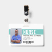 病院スタッフナースIDバッジ バッジ (正面 （クリップ付）)