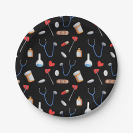 病院ナース医療機器パターン ペーパープレート