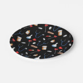 病院ナース医療機器パターン ペーパープレート (アングル)