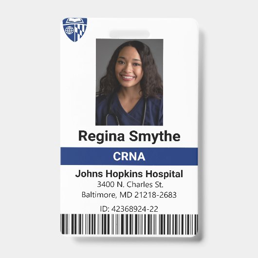 病院パーソナライズされたの医療IDバッジテンプレート バッジ (Front)