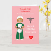 病院パーソナライズされたナース感謝 カード (黄色い花)