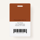 病院パーソナライズされた従業員のロゴと写真 バッジ (裏面)