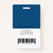 病院パーソナライズされた従業員のロゴと写真 バッジ (裏面)