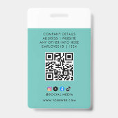 病院パーソナライズされた従業員のロゴと写真IDが間違っている バッジ (裏面)