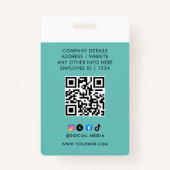 病院パーソナライズされた従業員のロゴと写真IDが間違っている バッジ (裏面)