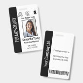 病院パーソナライズされた従業員のロゴと写真ID バッジ (正面&裏面)